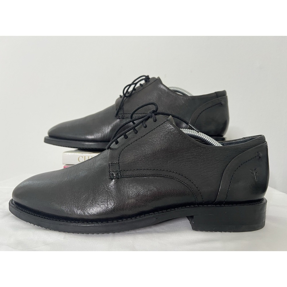 Frye Mens Corey Oxford Lace Up Goat Leather Black Casual Dress Wedding Shoes 11M